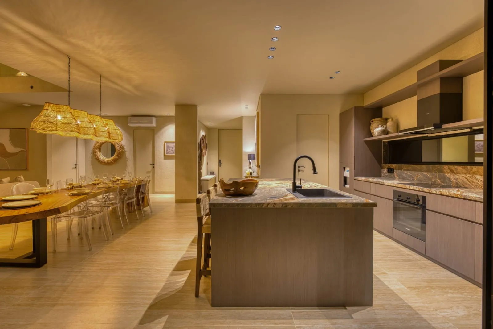 Kitchen with stone island